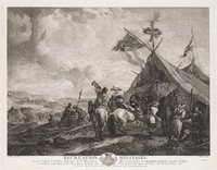 KG 13091
          <br/>
          Vrijetijdsbesteding van de soldaten.
          <br/>
          <em>Moyreau, Jean (1690-1762)</em>